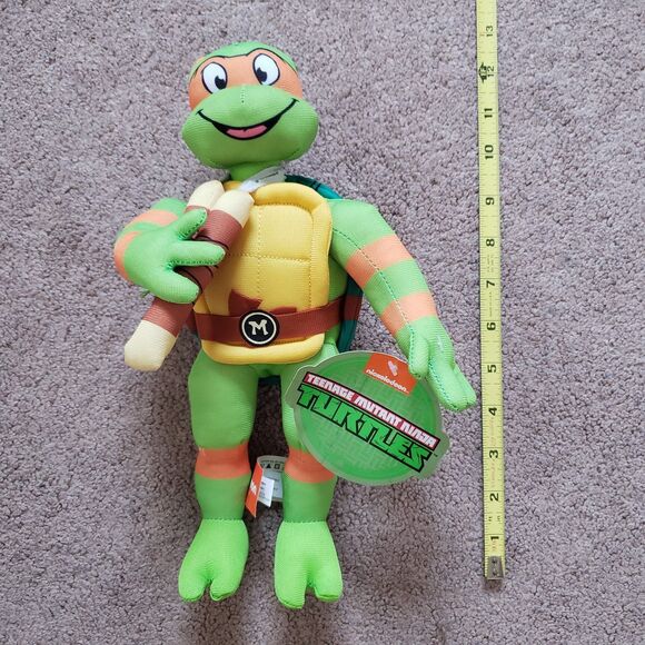 NWT 2019 Teenager Mutant Ninja Turtles Michaelangelo 12" Nickelodeon Plush - Picture 4 of 4